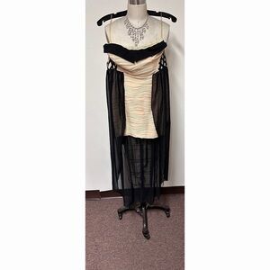 BLACK and tan dress